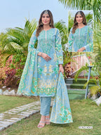 Mizaj Jazmine Vol 4 Readymade Soft Cotton Kurti Pant With Dupatta