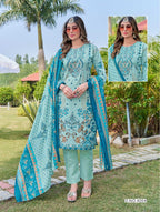 Mizaj Jazmine Vol 4 Readymade Soft Cotton Kurti Pant With Dupatta