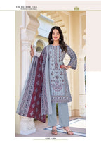 Al Karam Shezlin Readymade Rayon Printed Pakistani Kurti Pant With Dupatta