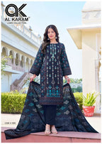 Al Karam Shezlin Readymade Rayon Printed Pakistani Kurti Pant With Dupatta
