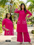 Lancy Vol 1 Rayon Embroidery Worked Fancy Top With Bottom Collection