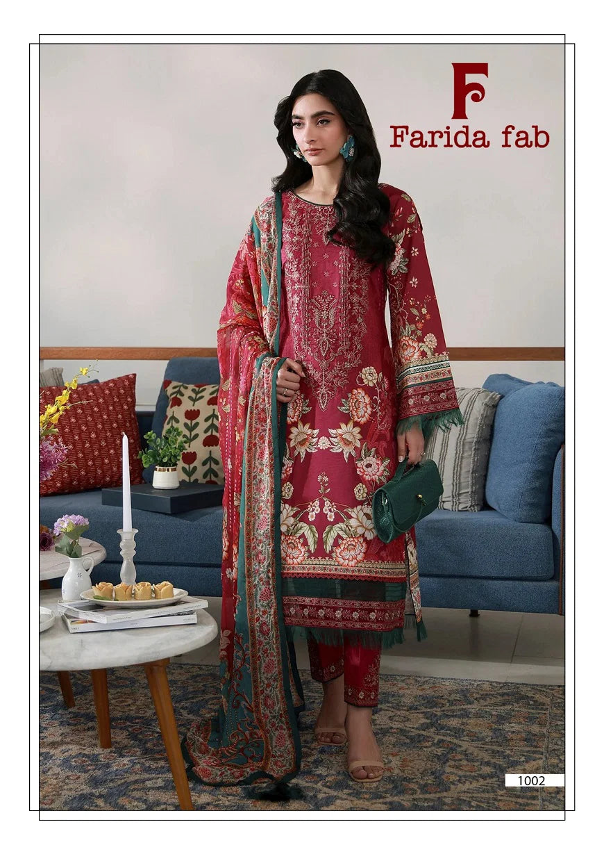 Farida Charizma Readymade Cotton Printed Pakistani Kurti Pant With Dupatta