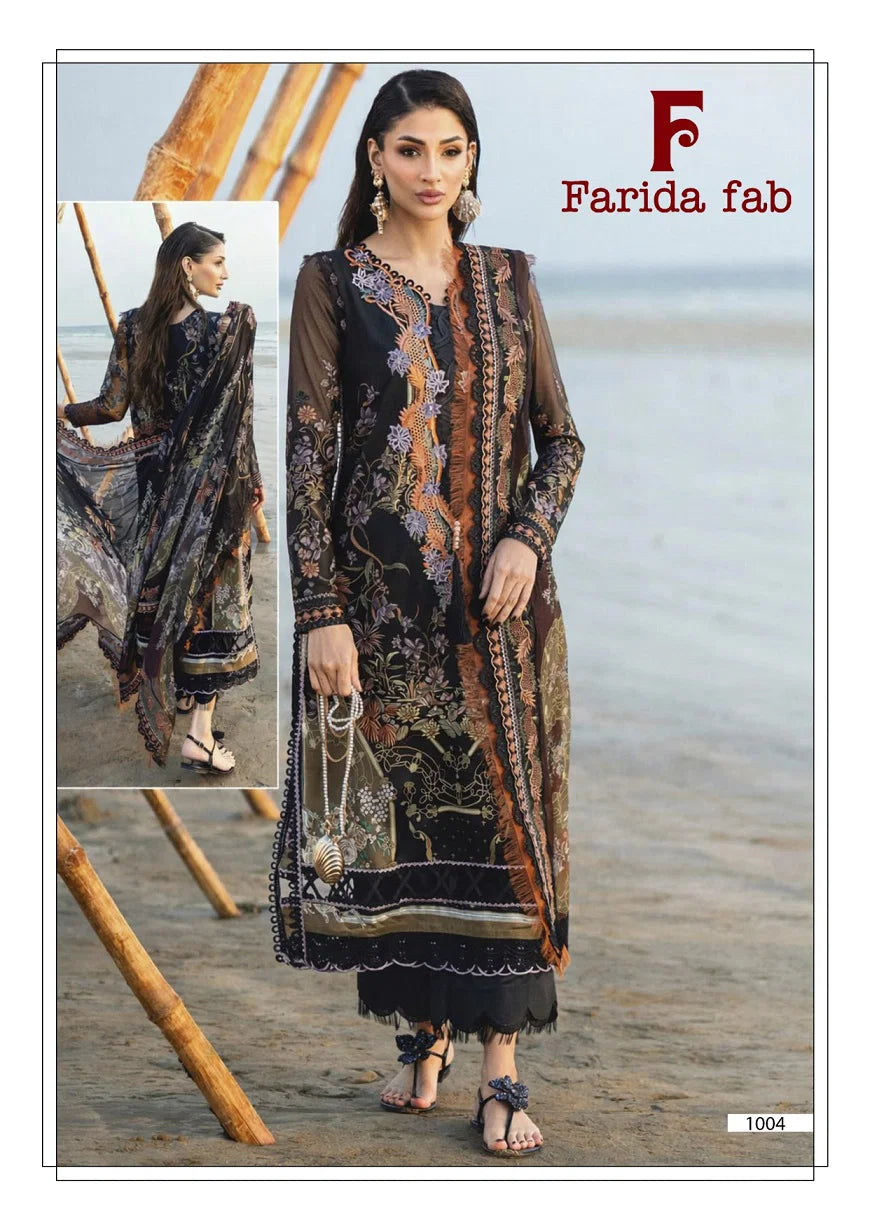 Farida Charizma Readymade Cotton Printed Pakistani Kurti Pant With Dupatta