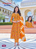 Shree Ganesh Swara Vol 1 Readymade Rayon Umbrella Style Kurti Set Collection