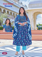 Shree Ganesh Swara Vol 1 Readymade Rayon Umbrella Style Kurti Set Collection