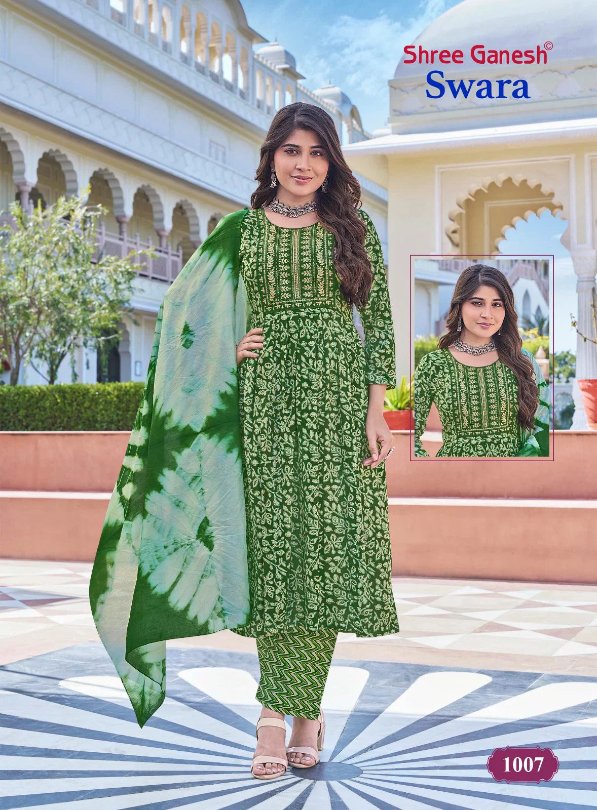 Shree Ganesh Swara Vol 1 Readymade Rayon Umbrella Style Kurti Set Collection