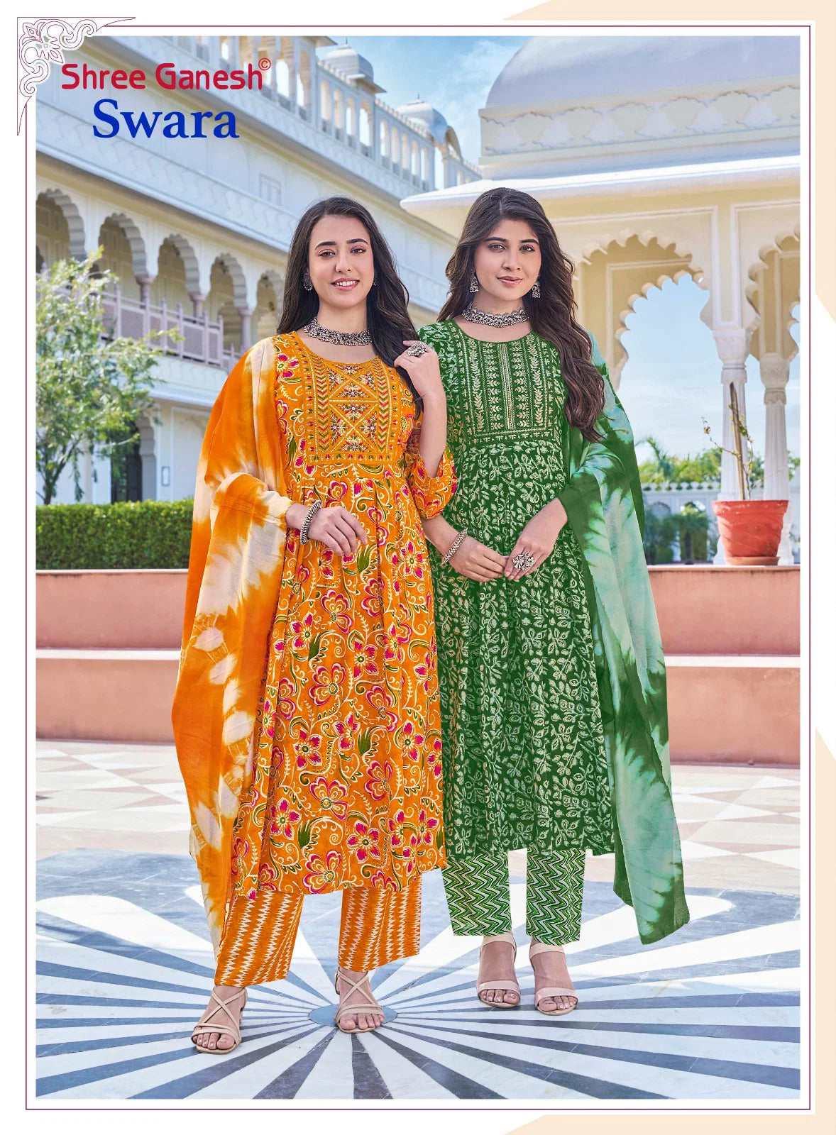 Shree Ganesh Swara Vol 1 Readymade Rayon Umbrella Style Kurti Set Collection