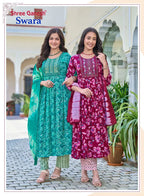 Shree Ganesh Swara Vol 1 Readymade Rayon Umbrella Style Kurti Set Collection