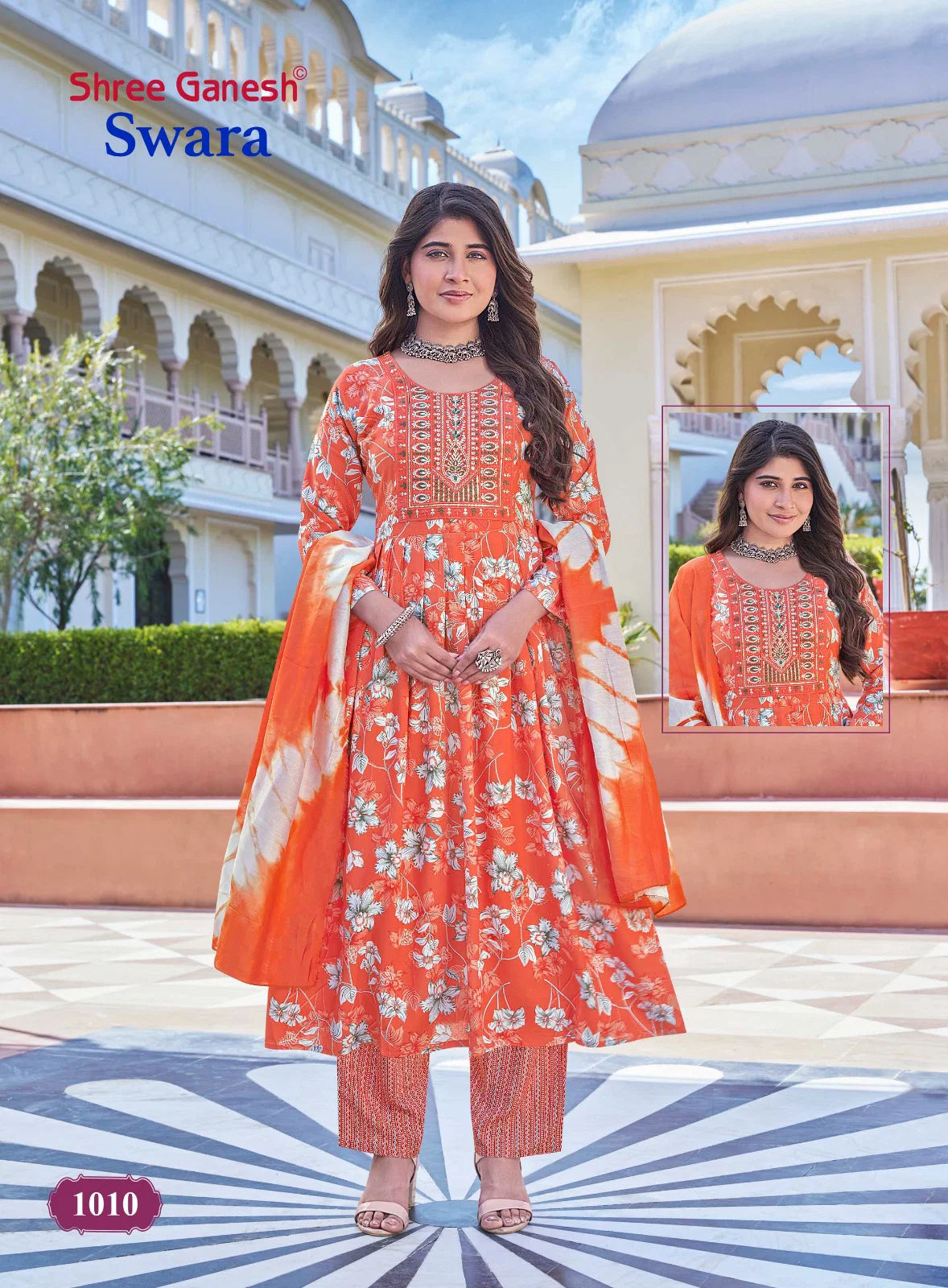 Shree Ganesh Swara Vol 1 Readymade Rayon Umbrella Style Kurti Set Collection