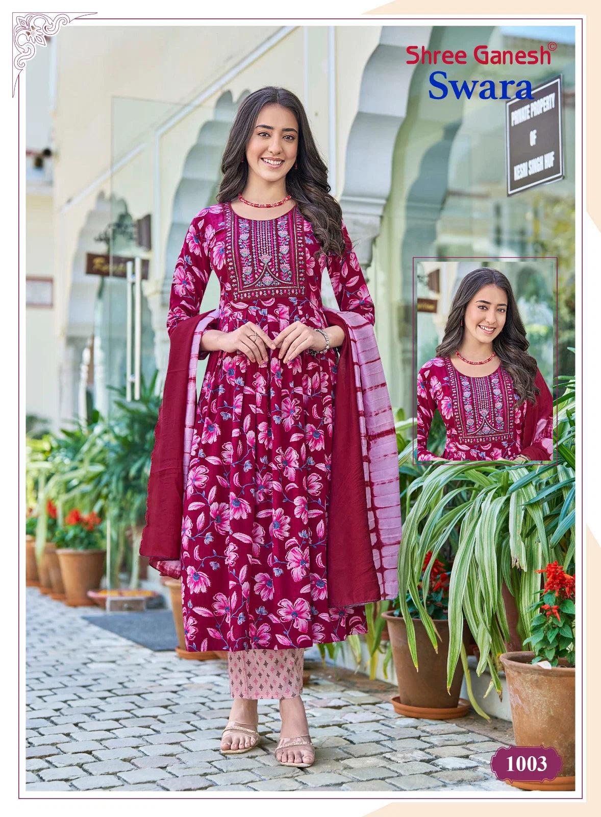Shree Ganesh Swara Vol 1 Readymade Rayon Umbrella Style Kurti Set Collection