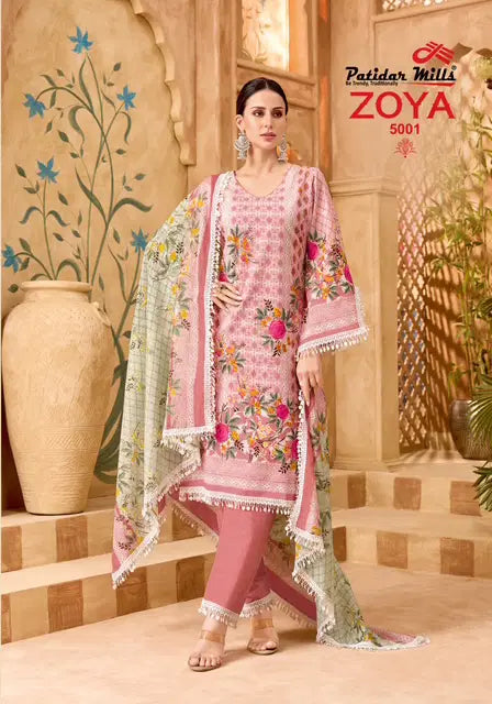 Patidaar Mill Zoya Vol 5 Readymade Pakistani Kurti Pant With Dupatta