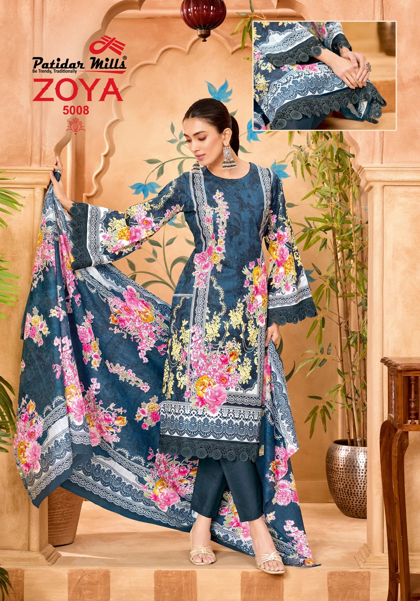 Patidaar Mill Zoya Vol 5 Readymade Pakistani Kurti Pant With Dupatta