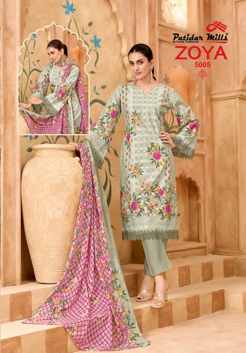 Patidaar Mill Zoya Vol 5 Readymade Pakistani Kurti Pant With Dupatta