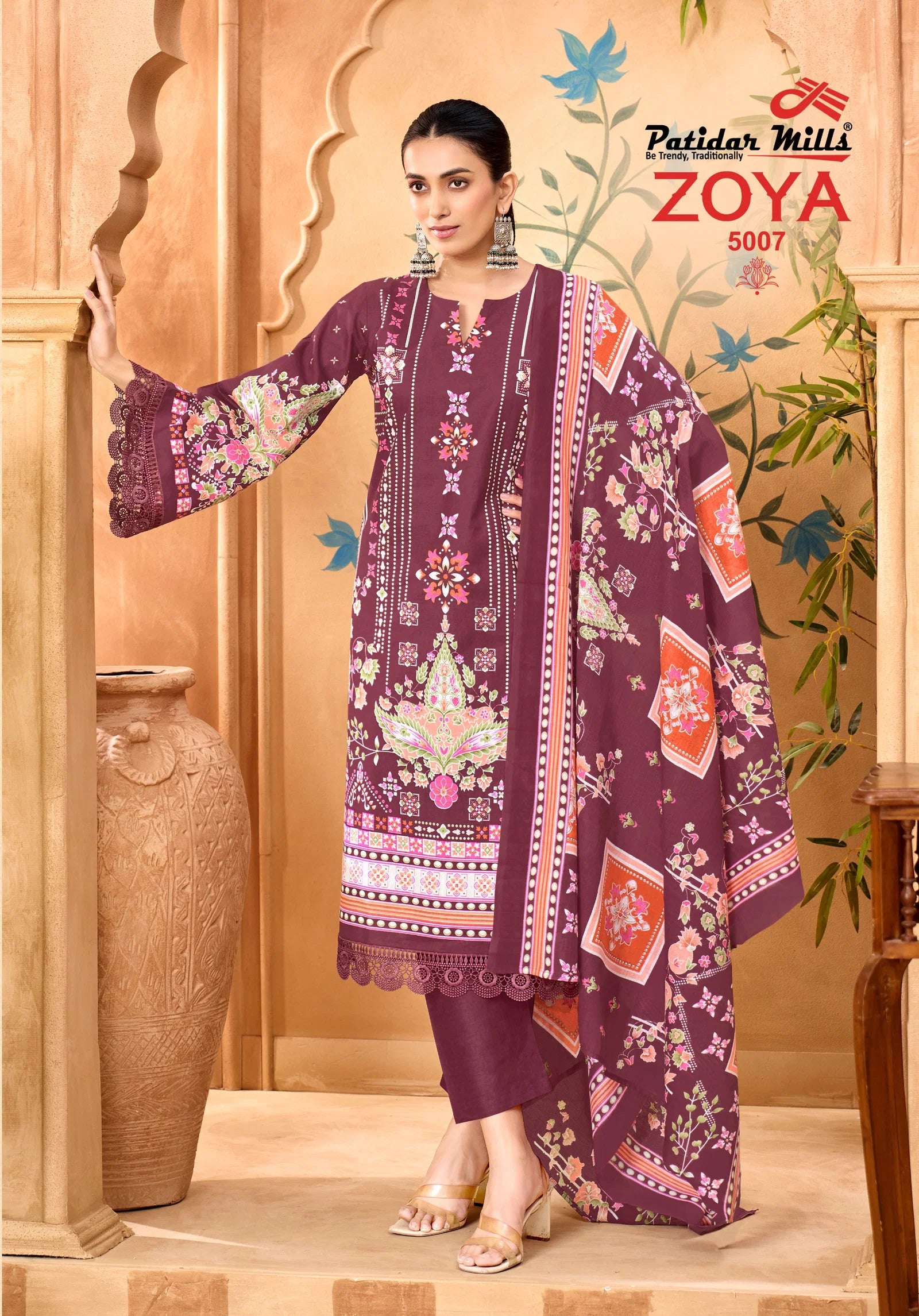 Patidaar Mill Zoya Vol 5 Readymade Pakistani Kurti Pant With Dupatta
