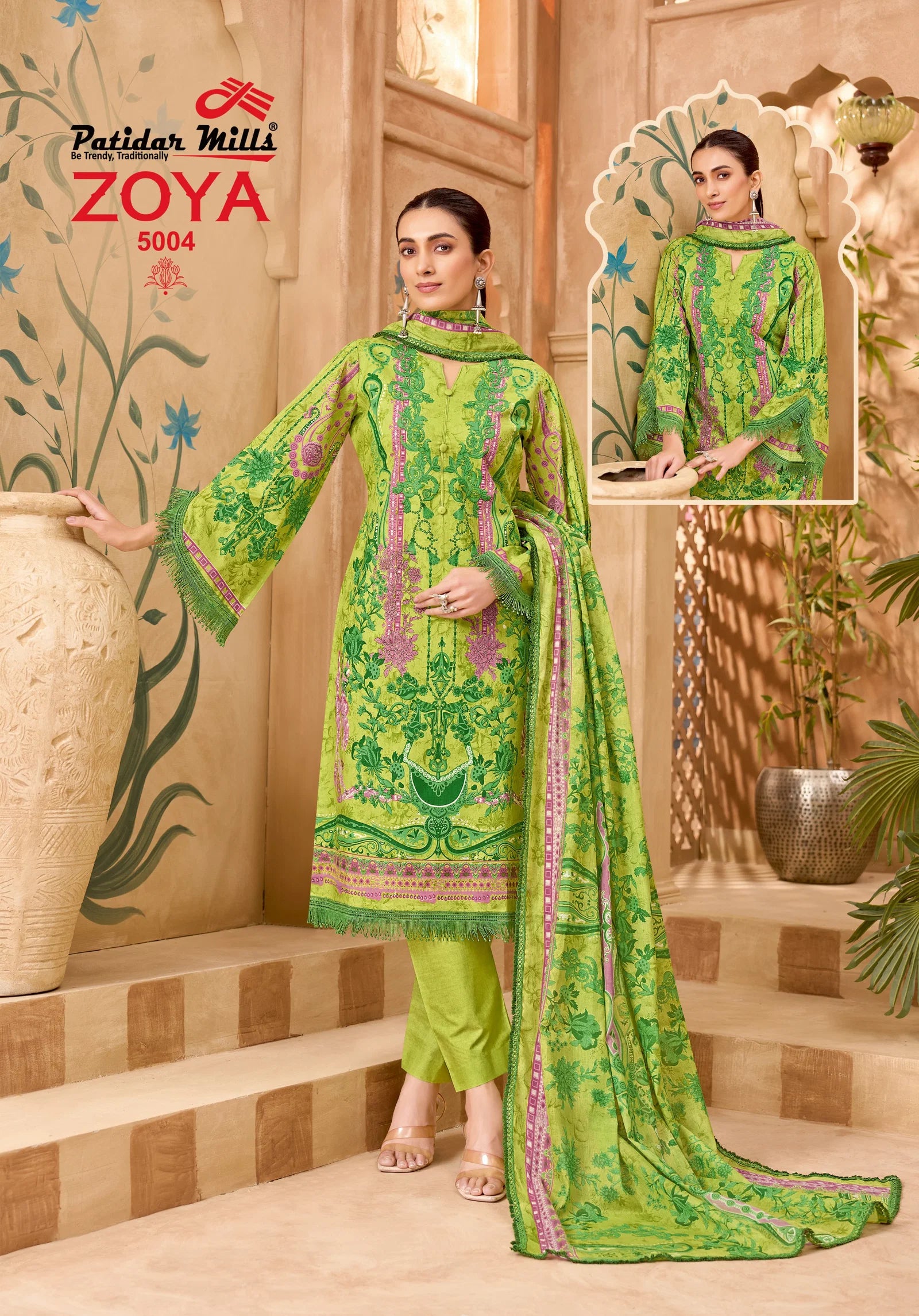 Patidaar Mill Zoya Vol 5 Readymade Pakistani Kurti Pant With Dupatta