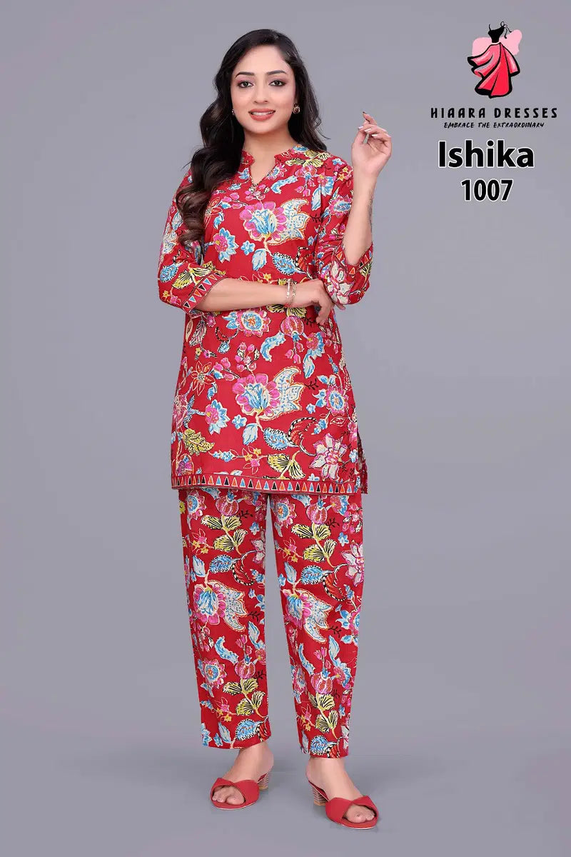 Hiaara Ishika Vol 1 Cotton Printed Fancy Co Ord Set Collection