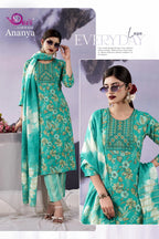Devi Ananya Vol 3 Rayon Printed Kurti With Bottom Dupatta