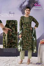 Devi Ananya Vol 3 Rayon Printed Kurti With Bottom Dupatta