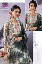 Devi Ananya Vol 3 Rayon Printed Kurti With Bottom Dupatta