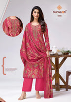 Suryajyoti Chhavi Vol 1 Pure Gadwal Discharge Printed Fancy Dress Material
