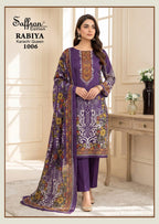 Saffron Rabiya Karachi Queen Cotton Digital Printed Dress Material Collection