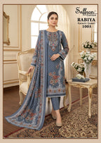 Saffron Rabiya Karachi Queen Cotton Digital Printed Dress Material Collection