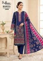 Saffron Rabiya Karachi Queen Cotton Digital Printed Dress Material Collection