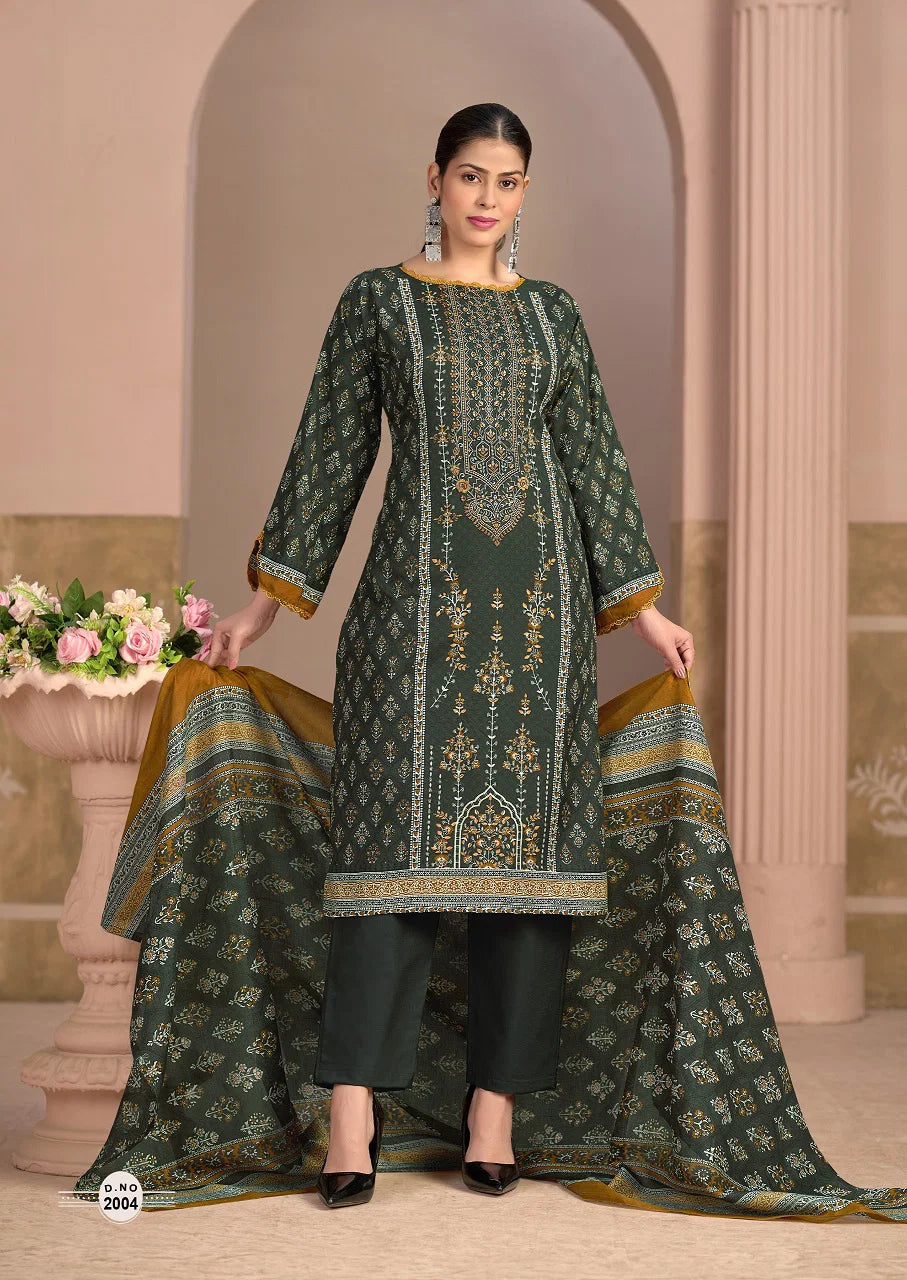 Mizaj Muzlin Vol 2 Readymade Cotton Printed Pakistani Kurti Pant With Dupatta