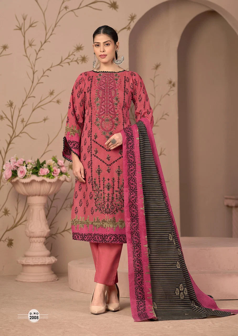Mizaj Muzlin Vol 2 Readymade Cotton Printed Pakistani Kurti Pant With Dupatta