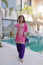Lw 9321 Viscose Embroidered Kurti Bottom With Batwa Collection