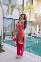 Lw 9321 Viscose Embroidered Kurti Bottom With Batwa Collection