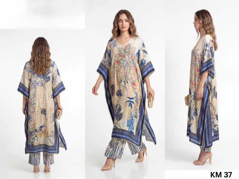 Jelite Kaftan Co Ord Set Value Addition Vol 6 Poly Feather Silk Kaftan Collection