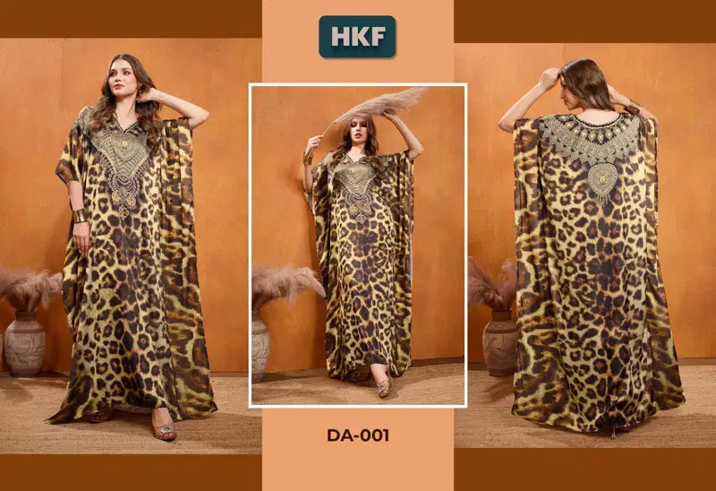 Hkf Dua Kaftan Vol 1 Soft Satin Printed Fancy Kaftan Collection