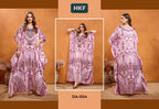 Hkf Dua Kaftan Vol 1 Soft Satin Printed Fancy Kaftan Collection