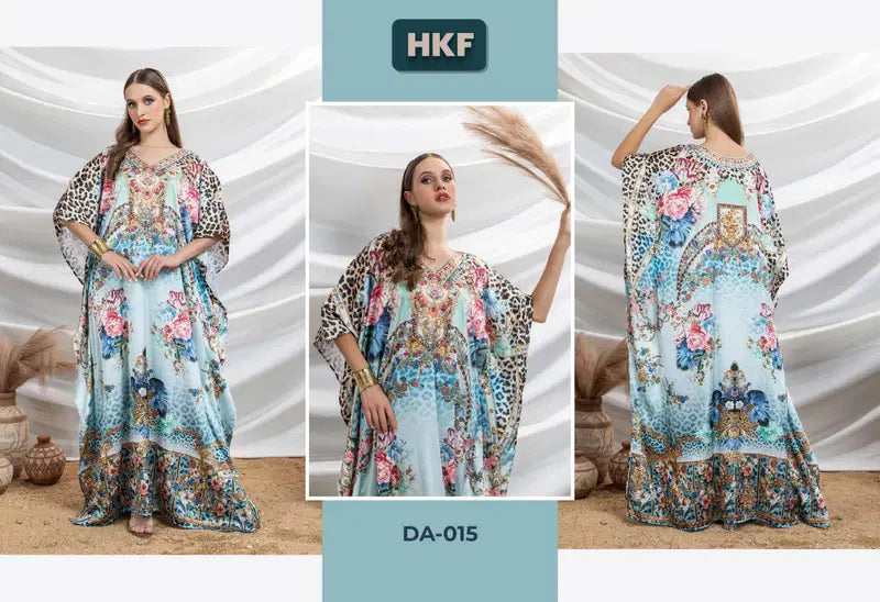 Hkf Dua Kaftan Vol 3 Soft Satin Printed Fancy Kaftan Collection