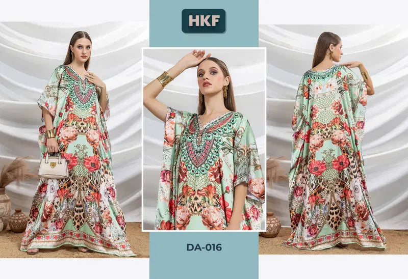 Hkf Dua Kaftan Vol 3 Soft Satin Printed Fancy Kaftan Collection