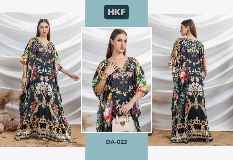 Hkf Dua Kaftan Vol 4 Soft Satin Printed Fancy Kaftan Collection