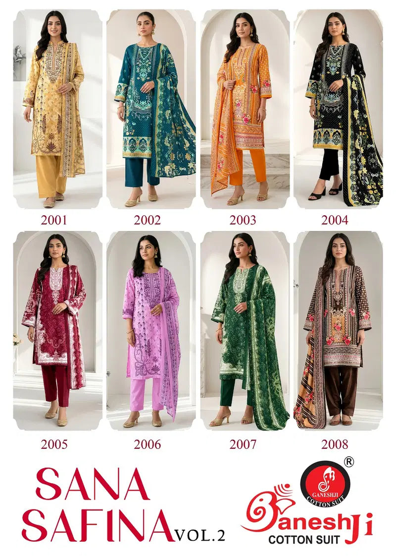 Ganeshji Sana Safina Vol 2 Readymade Pakistani Kurti Pant With Dupatta