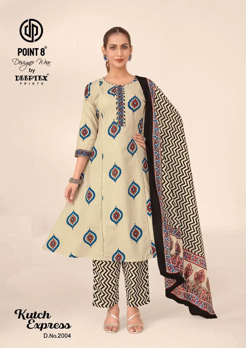 Deeptex Kutch Express Vol 2 A Line Cotton Printed Kurti Set Collection