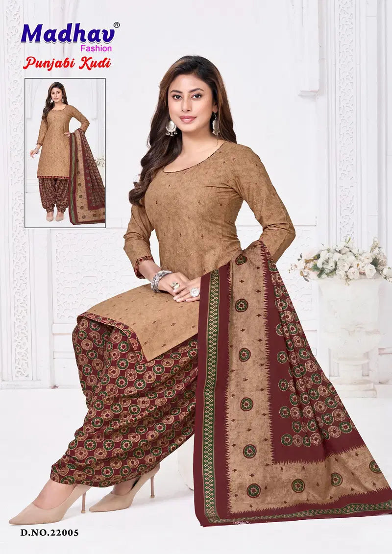 Madhav Punjabi Kudi Vol 22 Readymade Cotton Patiyala Dress