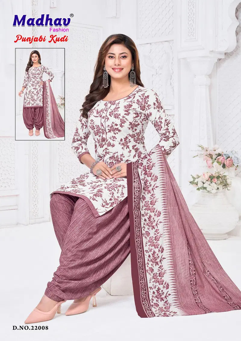 Madhav Punjabi Kudi Vol 22 Readymade Cotton Patiyala Dress