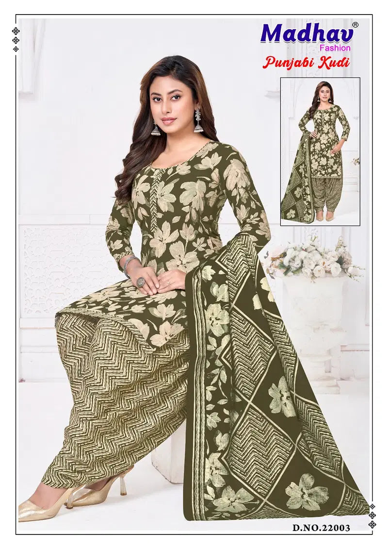 Madhav Punjabi Kudi Vol 22 Readymade Cotton Patiyala Dress