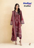 Madhav Zulfat Vol 3 Readymade Lawn Cotton Karachi Kurti Set Collection
