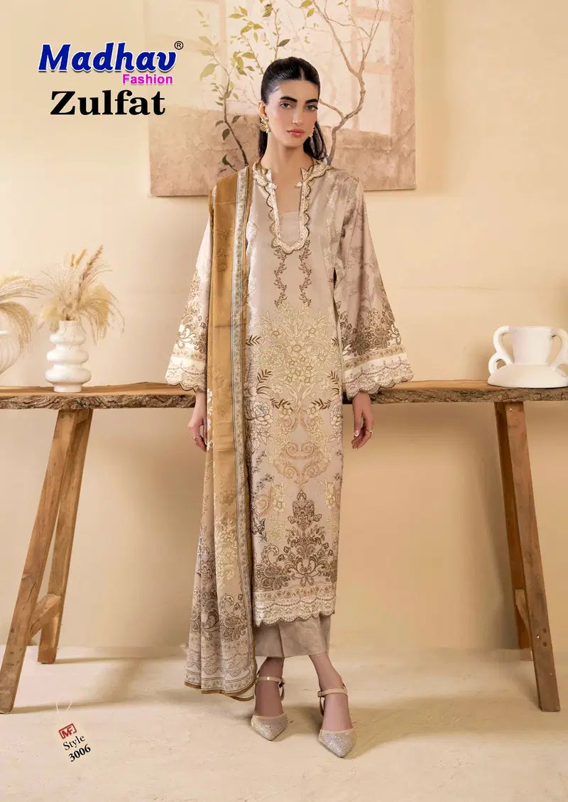 Madhav Zulfat Vol 3 Readymade Lawn Cotton Karachi Kurti Set Collection