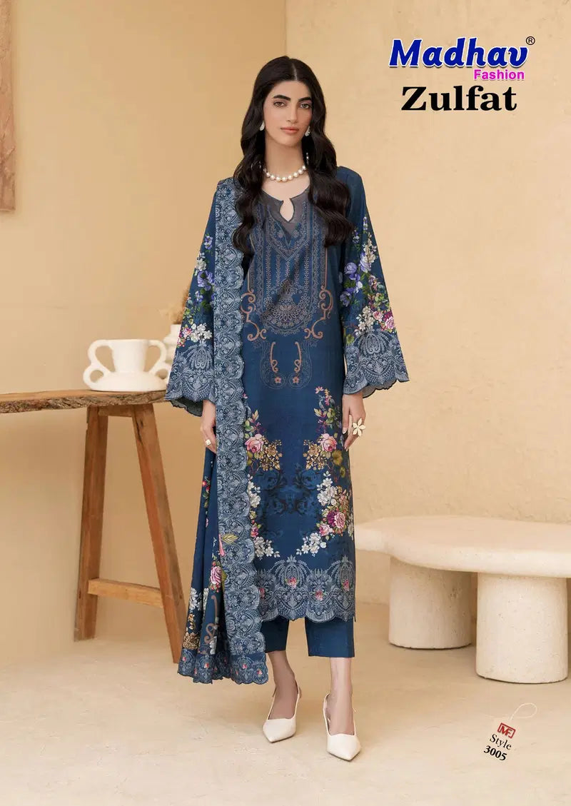 Madhav Zulfat Vol 3 Readymade Lawn Cotton Karachi Kurti Set Collection