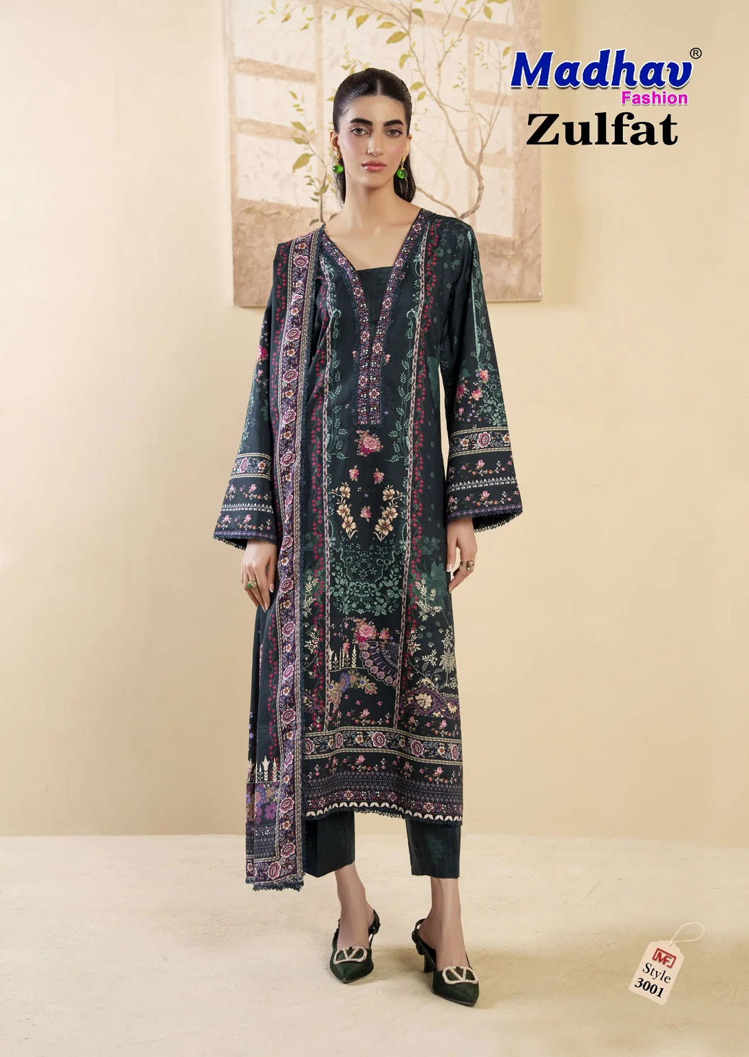Madhav Zulfat Vol 3 Readymade Lawn Cotton Karachi Kurti Set Collection