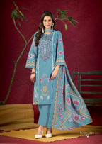 Mizaj M Print Vol 4 Readymade Cotton Karachi Kurti Pant With Dupatta