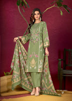 Mizaj M Print Vol 4 Readymade Cotton Karachi Kurti Pant With Dupatta