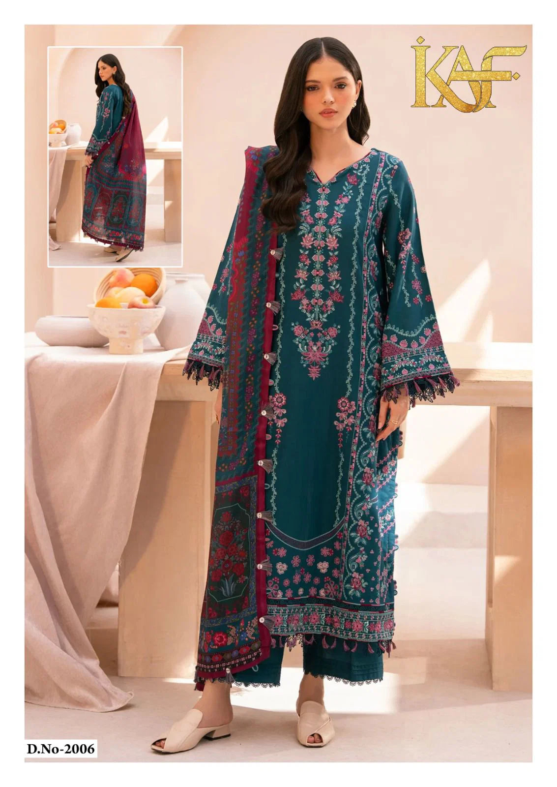 Kaf Evayra Gulaal Vol 2 Readymade Cotton Printed Karachi Kurti Set