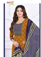 Aarvi Gamthi Vol 13 Readymade Cotton Kurti Pant With Dupatta